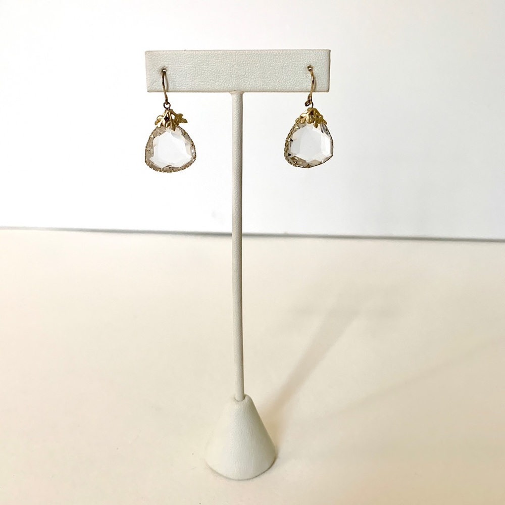 Petite clear crystal drop earring